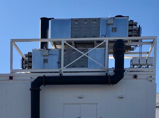 MIRATECH AT-4 emissions control system installed on a generator facility